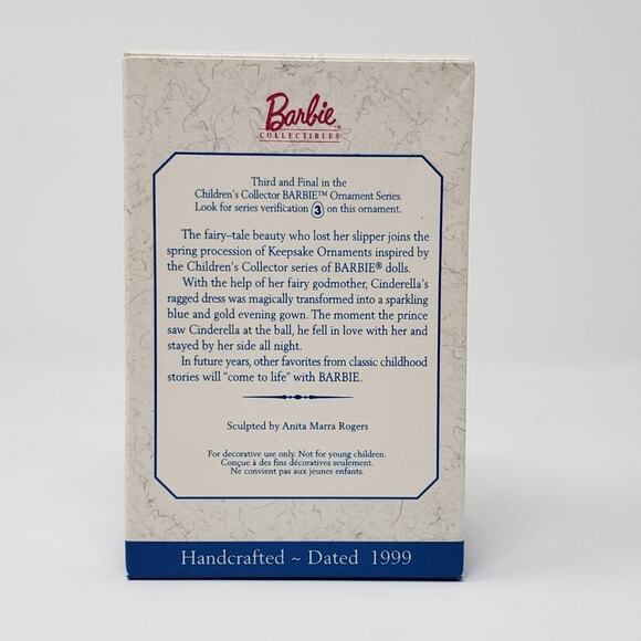 1999 Hallmark Barbie Cinderella Spring #3 Easter Handcrafted Keepsake Ornament - Picture 2 of 6